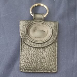 Dooney & Bourke Duck Vintage Keychain Card Holder - Black Leather